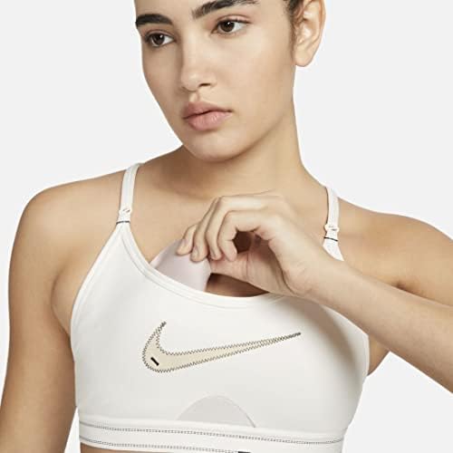Женски спортен сутиен Nike Dri-FIT Indy Light с графична облицовка и поддръжка на Nike