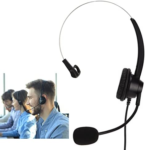 Офис Слушалки BOTEGRA, Мека Телефонна Слушалка USB с Шумопотискане за обслужване на клиенти
