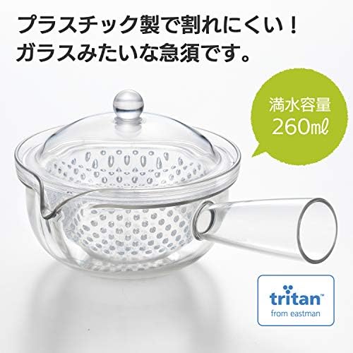 Чайник Akebono TW-3748, чайникът, чайникът, Произведено в Япония, Странично оттичане, Прозрачна, Лесно се излива, устойчиви