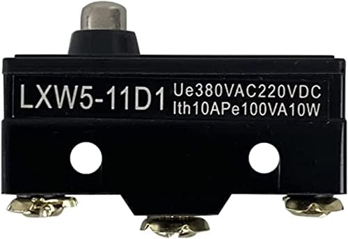 Крайния изключвател SHUBIAO LXW5-11D1 Бутон за преместване на Микро-крайния изключвател 3 Винтови клеми за Кратък пружинен буталото 10A 380VAC 220VDC (Цвят: OneColor, Размер: 20 бр.)
