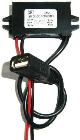 Oversafortune стъпка надолу модул преобразувател на постоянен ток 12 В преобразува в изходен адаптер за захранване от USB 5 (5U-0)