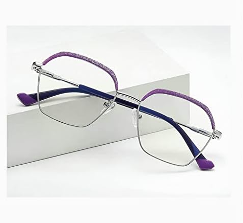 helena Blue Light Блокер Очила За четене, Метални, 3 чифта Ридеров Дизайнерски Квадратни Рамки За Очила