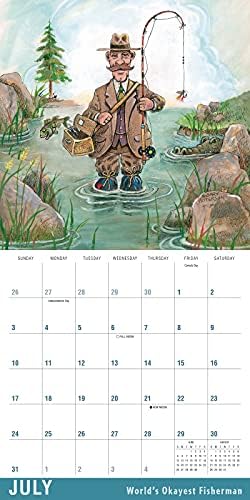 Sellers Publishing Стенен календар Gone Fishing 2022 на 16 месеца от Гари патерсън postcard (CA-1247)