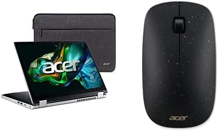 Сензорен екран Acer Aspire 3 Spin 14/14 WUXGA IPS | Intel Core i3-N305 | 8 GB LPDDR5 | 128gb SSD | Win 11 Home в режим S | Мишка A3SP14-31PT-37NV Vero с 3 бутона, черна