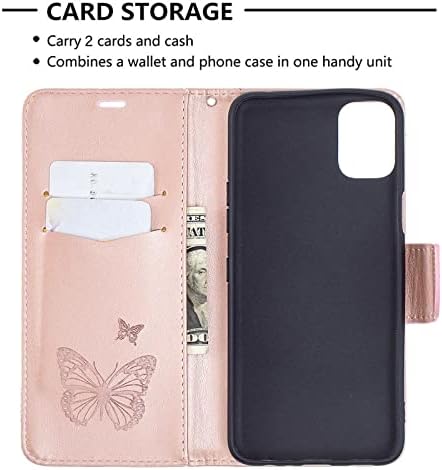 Калъф за Samsung Galaxy S23/S23 Plus/S23 Ultra, една Чанта-портфейл с Отпечатан във формата на пеперуда и гривната, Отделения за карти, Поставка с Магнитна закопчалка, Защитен калъф,