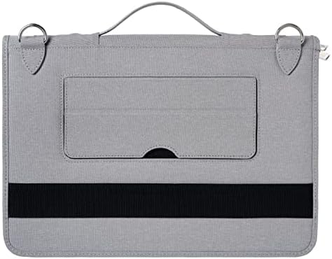 Калъф-месинджър за лаптоп Broonel от сива кожа - съвместима с HP 15-bs047ng 2CN82EA 39,6 см (15,6 инча) Лаптоп