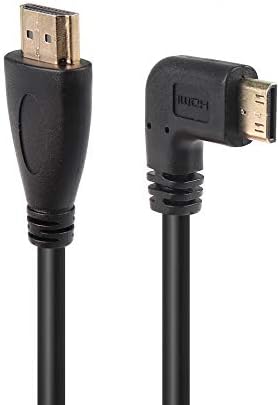 Fotga 2 м/6,5 фута Разтегателен Съединители Mini HDMI към HDMI Високоскоростен 4K, HDMI Пружинен Кабел Кабел, 1080P,
