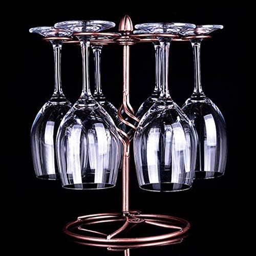 Модни Креативна Закачалка за вино, Чаши за вино, Елегантен Простор за Стъкло /Поставка за Чаша за вино / Титуляр за съхранение на Чаши за вино с 6 Куки за многократна ?
