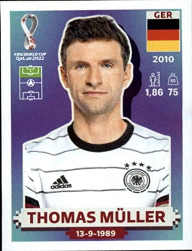 Стикер за световната Купа Панини 2022 в Катар GER17 Томас Мюлер Група E Германия Мини Стикер Търговска карта