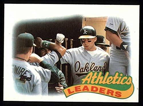 1989 Лидери Topps 639 A Уолт Вайсс Оукланд Атлетикс (бейзболна картичка) NM / MT Атлетикс
