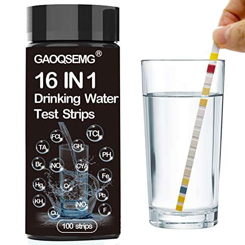 Комплекти за тестване на вода 16 в 1, Тест-ленти за питейна вода, Тест-ленти за вода от чешмата и кладенеца, Лесно