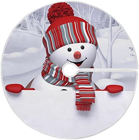 Декорация на Поли Коледна Елха ALAZA, Украса Малка Мини Поли на коледната Елха 35,4 Инча с Забавен Снеговиком, Держащим