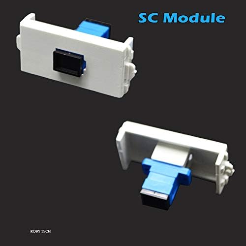 Стенни панела с 2 Симплексными модули RJ-45 + SC, Мрежови конектори Ethernet LAN Keystone Съединители Jack/Plug Монтиране на стена на Кутията на предния панел (Type118C)