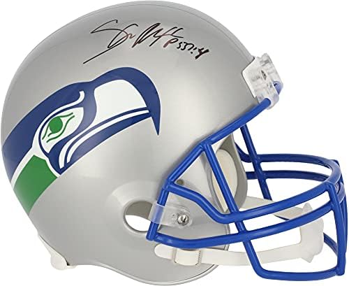 Ivan Alexander Seattle Seahawks С автограф Ридделла 1983-2001 Връщане Шлем-Реплика на VSR4 - Каски NFL с автограф