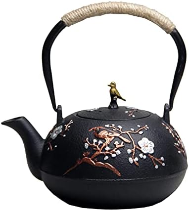 Чугун чайник SECHUDO, Сигурен кана за печки с Эмалированным вътрешно покритие, Красив Японски чайник с приготвяне на чай от