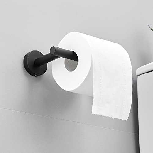Матиран Черен Държач за Тоалетна хартия За Баня С Двойна Поставка, Отточна тръба на шарнирна връзка на Притежателя