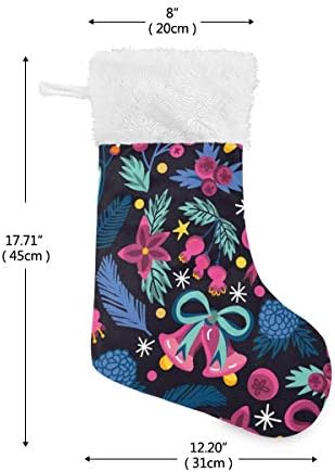 Коледни Чорапи PIMILAGU Xma Коледа Bell 1 Опаковка 17,7, Окачените Чорапи за Коледна украса