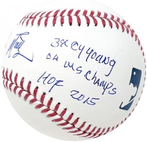 Педро Мартинес Ред Сокс Подписа Статистика кариера С Надпис на Официалния Бейзболен клуб MLB JSA - Бейзболни топки
