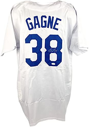 Ерик Gagne подписва фланелка на МЕЙДЖЪР лийг бейзбол Лос Анджелис Доджърс с автограф от JSA COA