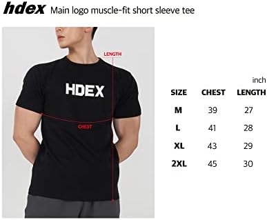Мъжка тениска с Основен логото на HDEX Muscle fit Workout Gym T-Shirt