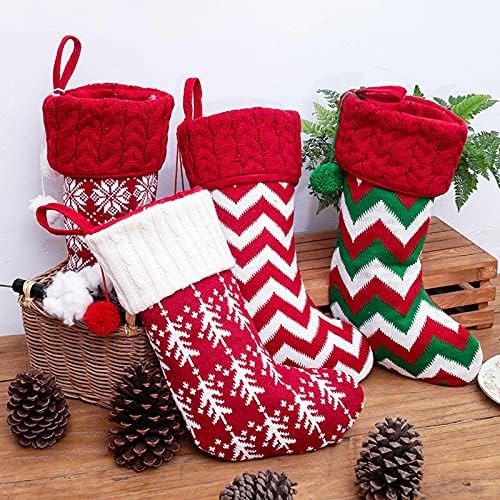 Коледна Украса NC Възли Коледни Чорапи чанта Чанта За Бонбони терлици Декорация на Дома