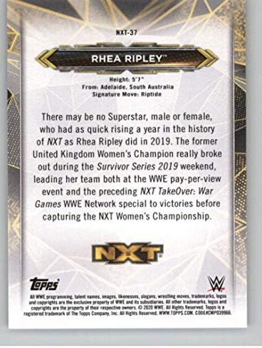 2020 Оглавява списъка на WWE NXT #NXT-37 Рея Рипли