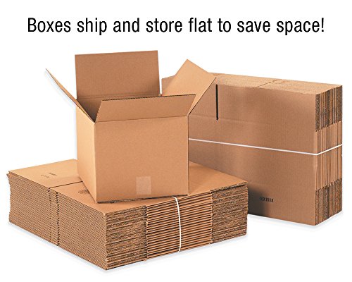 BOX USA 25 Опаковки, Кашони от велпапе, 12 L x 12 W x 13 H, Изработка, Доставка, Опаковане и преместване