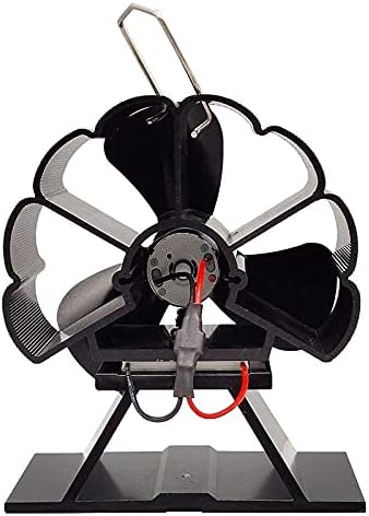 Радиатор камината LIXFDJ Енергоспестяващ Черно Камина С 3 остриета, Вентилатор за печката, Дърво горелка,