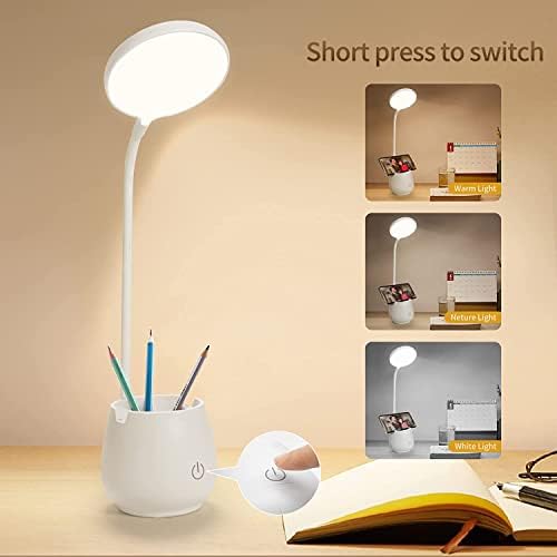 Настолна лампа IIOSUYUI за домашния офис, Безжично Зарядно Устройство, led настолна лампа с USB порт за зареждане,