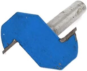 X-DREE Carpenter 1/4 x 2 мм Пряко тренировка с дупка Т-образен тип с подстригване под Фрезу Ръчни инструменти (1/4'
