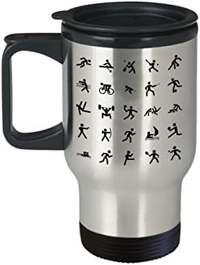 Спортна пътна чаша - подарък чаша за бегач, леководолаз, бадминтон, йога, един войник, тенис