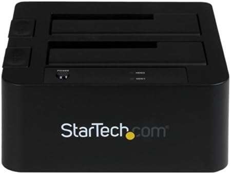 StarTech.com Докинг станция за твърди дискове с две отделения USB 3.0 / eSATA / SATA, Външен 2,5/3,5 SATA I/II/III,