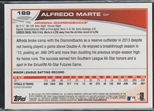 Алфредо Март (Бейзболна картичка) 2013 Topps Chrome - Сертифицирани автографи начинаещи - [С автограф] 189
