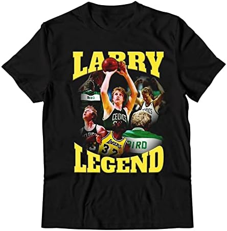 Тениска Легенди are Forever, Тениска Legend Lar & ry Тениска Bi& rd С ретро-Карикатурой В Ретро Стил, Тениска La & rry Legend