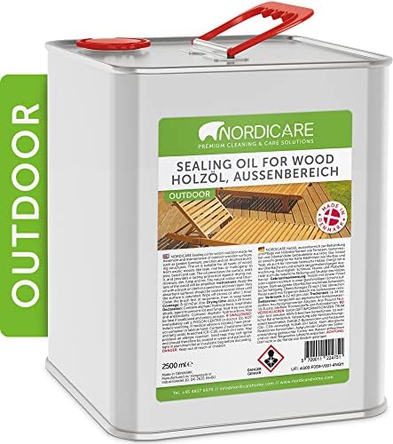Nordicare Герметизирующее масло за дърво за градински мебели на открито - Масло от тиково дърво за седене в