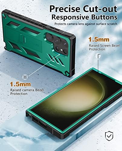 Калъф FNTCASE за Samsung Galaxy S23 Ultra Case: Двуслойни устойчив на удари Защитен калъф за цялото тяло,