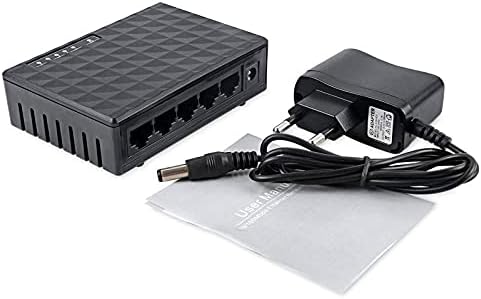 Конектори с 5-port Gigabit switch Fast Ethernet 10/100/1000 Mbps Мрежов комутатор Адаптер САЩ ЕС Щепсел - (CN, Цвят: САЩ Стандарт)