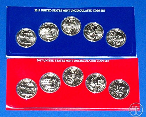 2017 Различни марки мента America the beautiful 2017 P, D Четвертаки, запечатани в блистерную опаковка 10 Монети