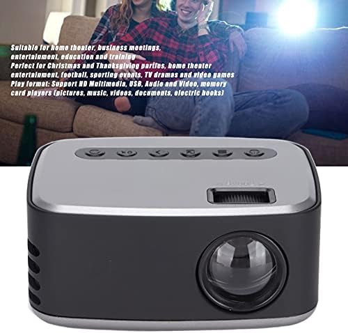 Мини Проектор, Видео Интелигентен led проектор мултимедиен интерфейс с HD Аудио и видео за домашно кино, кино машини IndoorOutdoor, за семейството, работата, бизнеса (штепсе?