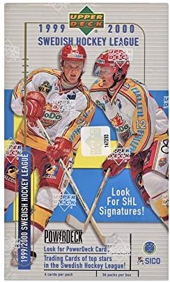 1999-00 Избор на колекционера Горната част на палубата на Шведската хокейна лига от 12 Кутии