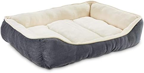 EveryYay Essentials Snooze Фест Правоъгълна легло за кучета Nester, 32 L X 24 W Сиво