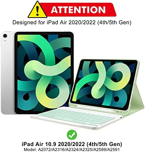 GOKOCO за iPad Air 4-то поколение 10,9-инчов Калъф за клавиатура 2020 Безжична Bluetooth клавиатура с Притежател