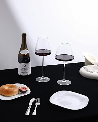 Комплект чаши за вино UBENKAKU обем 4, 25 грама, са Много Големи Кристални Чаши за мартини Премиум-клас на Бургундия