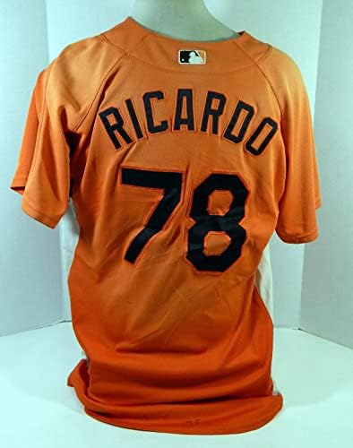 2007-08 Балтимор Ориълс Дашенко Рикардо 78 Използвана в играта Оранжева риза BP ST 48 - Използваните в играта тениски MLB