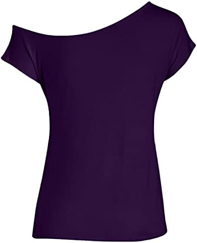 Дамски Летни Блузи с открити Рамене, Обикновена Тениска С Къс Ръкав, Модни Дамски Блузи, Ежедневни Ризи