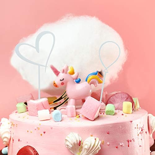 PartyKindom Звезда, Сърце Балон Корона Форма на Топперы за Тортата за рождения Ден на Акрилни Пръчки за Торта Вечерни Украса за Рожден Ден