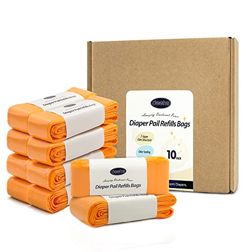 Пълнители за кофи за пелени Deefre, Съвместими с кофи Playtex Diaper Genie, Поглъщащ миризмата на Торби за боклук за изхвърляне на памперси, брой 2700 броя, опаковка от 10
