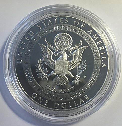 2011 P US ARMY Comm Silver се предлага в опаковка Монетния двор на САЩ с доказателство за долар на Монетния двор на САЩ