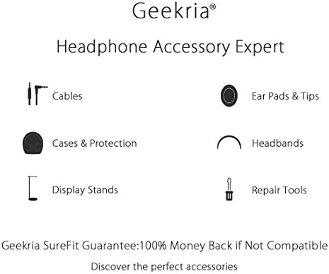 Сменяеми Амбушюры Geekria QuickFit от Протеиновой на кожата за слушалки Sony MDR-XB300, Подложки за слушалки, резервни