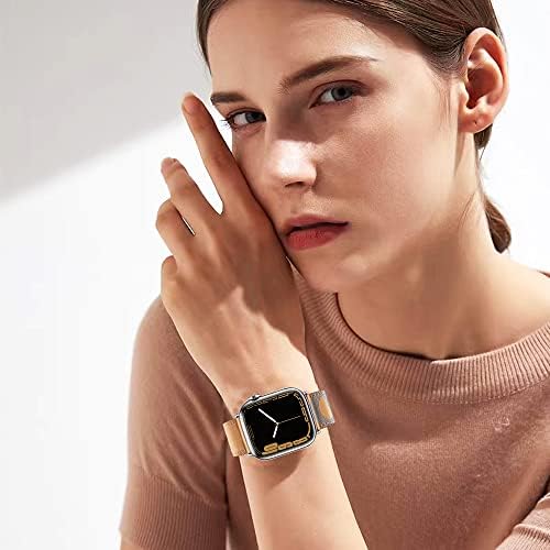 Луксозен дизайнерски каишка Apple Watch, Съвместим с каишка на Apple Watch, Каишка за часовник от естествена кожа за мъже
